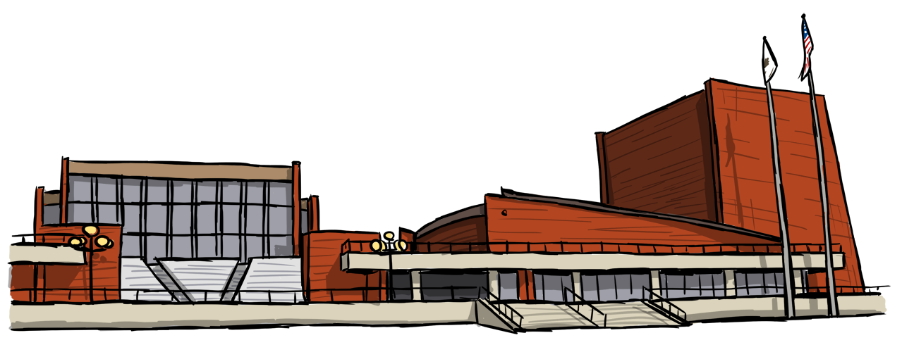 drawing of The Krannert Center