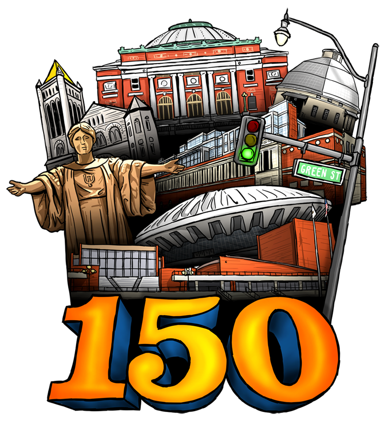 a collage of drawings representing the University of Illinois